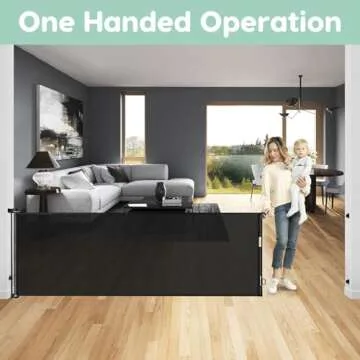 155 Inch Extra Long Baby Gates for Large Openings Retractable Baby Gates Extra Wide Baby Gate Indoor Extra Large Baby Gate Retractable Dog Gates for The House Outdoor Pet Gate Mesh Dog Gate