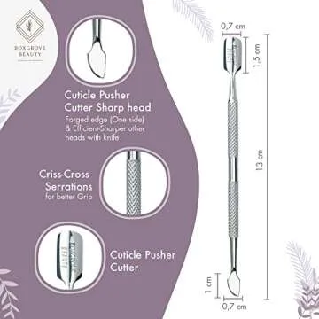 Professional Cuticle Cutter & Pusher Trimmer Manicure Tools with Double Spring– Perfect Nail Care Tool for Manicure & Pedicure Beauty at Home/Spa/Saloon (Silver)