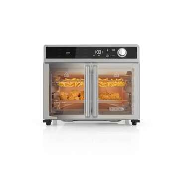 BLACK+DECKER Crisp 'N Bake Air Fryer Toaster Oven Combo, 12 in 1 Countertop Convection Oven Cooks Fo...