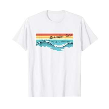 Retro Sebastian Inlet Florida Vacation Surfing T-Shirt