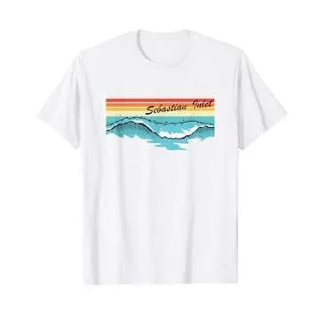 Retro Sebastian Inlet Florida Vacation Surfing T-Shirt