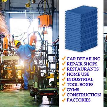 GREEN LIFESTYLE 150 Pack Cotton Shop Towels - Durable & Absorbent