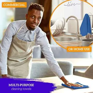 GREEN LIFESTYLE 150 Pack Cotton Shop Towels - Durable & Absorbent