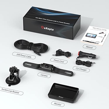 eRapta 4.3'' HD Backup Camera Kit for Cars and Trucks