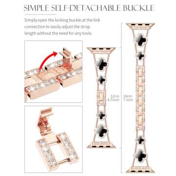 CTYBB Bling Diamond Band for Apple Watch - Elegant & Cute