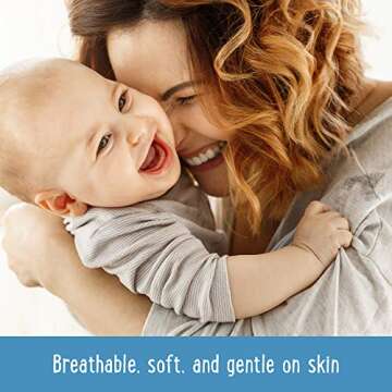 Amazon Brand - Mama Bear Best Fit Diapers Size 2, 184 Count, White Print (4 packs of 46) [Packaging May Vary]