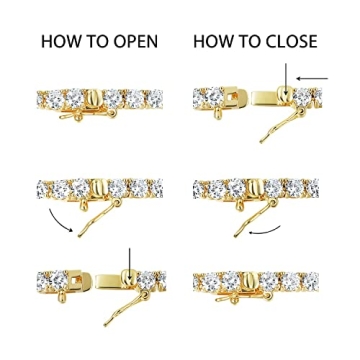 GEMSME 4mm Gold Tennis Necklace - Elegant & Sparkling