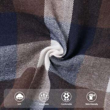 Fuermos Toddler Baby Boy Girls Outfits Plaid Flannel Long Sleeve Shirt Tops Kid Clothes