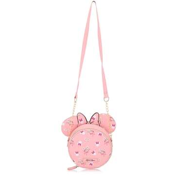 Disney Minnie Mouse Mini Purse Crossbody Handbag for Women | Minnie Mouse Leather Women's Shoulder Handbag | Minnie Mouse Accessories for Girls, Boys, Adults, Unisex