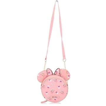 Disney Minnie Mouse Mini Purse Crossbody Handbag for Women | Minnie Mouse Leather Women's Shoulder Handbag | Minnie Mouse Accessories for Girls, Boys, Adults, Unisex