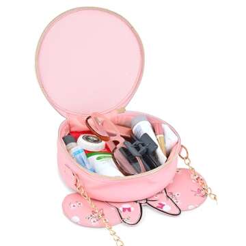 Disney Minnie Mouse Mini Purse Crossbody Handbag for Women | Minnie Mouse Leather Women's Shoulder Handbag | Minnie Mouse Accessories for Girls, Boys, Adults, Unisex