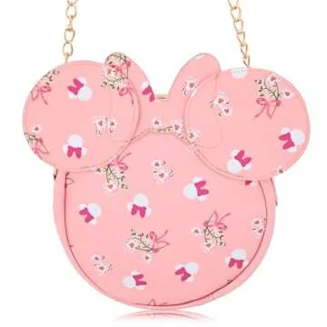 Disney Minnie Mouse Mini Purse Crossbody Handbag for Women | Minnie Mouse Leather Women's Shoulder Handbag | Minnie Mouse Accessories for Girls, Boys, Adults, Unisex