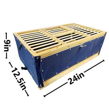 Pigeon cage Foldable Wooden Transportation Cage for Racing Pigeon Poultry cage Portable Takeout Tran...