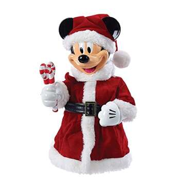 Kurt Adler 10-Inch Mickey Mouse Treetop/Tablepiece with Bendable Arms, Red