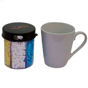 Travel Pill Organizer for Vitamins and Supplements Storage