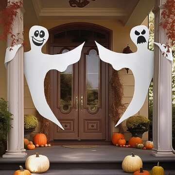 JOYIN 2 Pack 53" Halloween Bendable Tree Wrap Ghost for Halloween Decoration Outdoor, Lawn Decor, Tr...