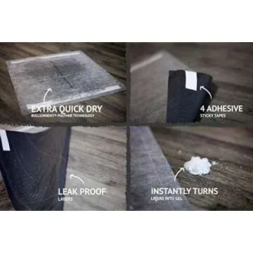 Bulldoglogy 50-Count Carbon Black Puppy Training Pads with Adhesive Tape 24x24 - Large Charcoal Housebreaking Dog Training Wee Pads, Odor Control Thick Pee Pads for Dogs Extra Quick Dry Polymer Tech