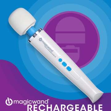 Magic Wand Massager Rechargeable HV-270 – Cordless Multi-Function Variable-Speed Neck Massager wit...