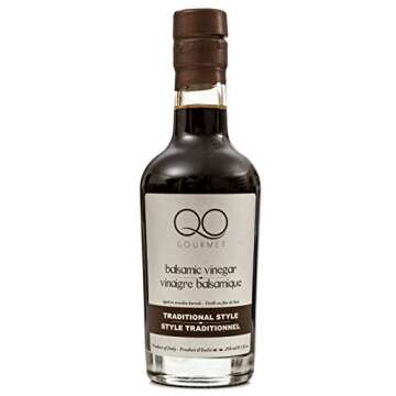 QO Gourmet Italian Barrel Aged Thick Balsamic Vinegar Gift Set | Made in Modena | Set of 4