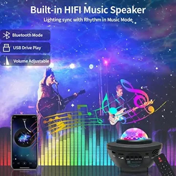 Easeking Star Projector Galaxy Light with Bluetooth Speaker