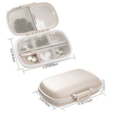 1Pack Travel Pill Organizer - Compact & Durable Portable Case