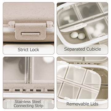 1Pack Travel Pill Organizer - Compact & Durable Portable Case