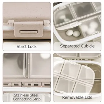 1Pack Travel Pill Organizer - Compact & Durable Portable Case