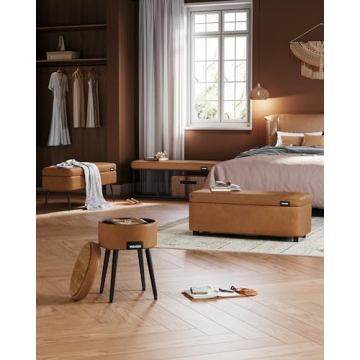 VASAGLE EKHO Collection Stylish Storage Ottoman Bench