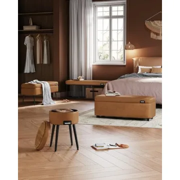 VASAGLE EKHO Collection Stylish Storage Ottoman Bench