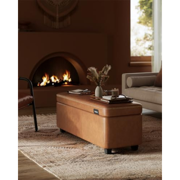 VASAGLE EKHO Collection Stylish Storage Ottoman Bench
