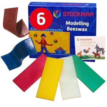 Stockmar Modelling Beeswax - 6 Color Beeswax Sheets Set for Creative Kids
