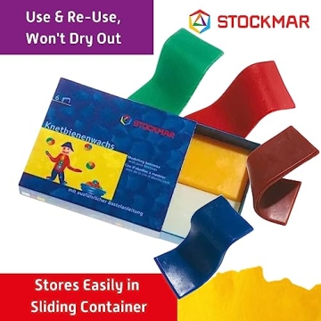 Stockmar Modelling Beeswax Set - Colorful and Safe Art Supplies for Kids