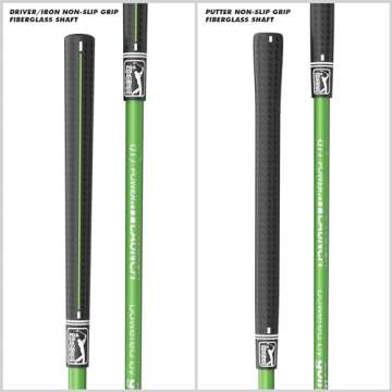 PGA Tour G1 Series Kids Green Golf Club Set with 3 Clubs, Golf Bag & 5 Total Pieces | Golf Clubs and Sets for Heights 3'6" - 4'1" | Complete Golf Club Sets | Young Men & Women Golf Clubs Ages 3-5