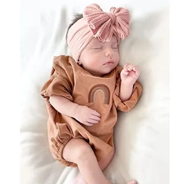 Handmade Baby Headbands Soft Stretchy Nylon Bows Pack of 6