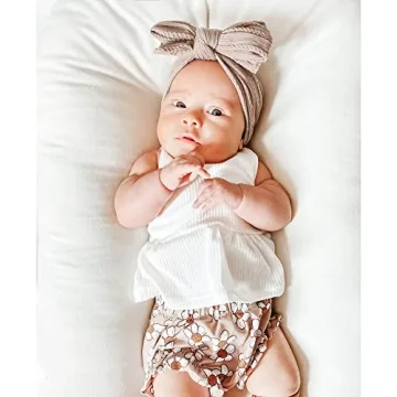 Handmade Baby Headbands Soft Stretchy Nylon Bows Pack of 6