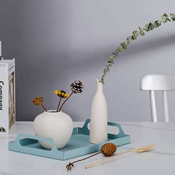 Abbittar Ceramic Vase Set of 3, Flower Vase Minimalism Style for Rustic Home Decor, Modern Farmhouse Decor, Living Room Decor, Shelf Decor, Table Decor, Bookshelf, Mantel and Entryway Decor - Beige