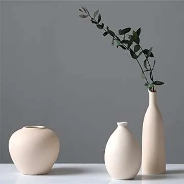 Abbittar Ceramic Vase Set of 3 - Elegant Home Decor