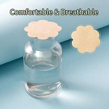 WITROMAN 40 Pieces nipple covers disposable nipple Pasties nipple Petals (Nude)