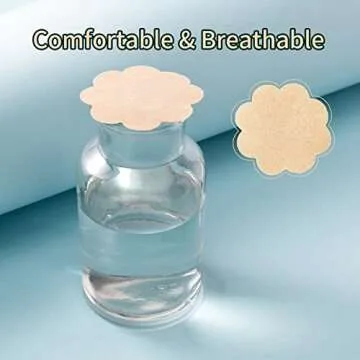 WITROMAN 40 Pieces nipple covers disposable nipple Pasties nipple Petals (Nude)