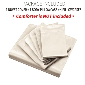 Ersmak 6-Piece Satin Duvet Cover Set for California King