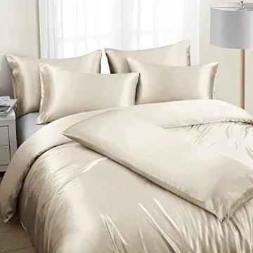 Ersmak 6-Piece Satin Duvet Cover Set for California King