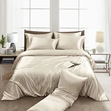 Ersmak 6-Piece Satin Duvet Cover Set for California King
