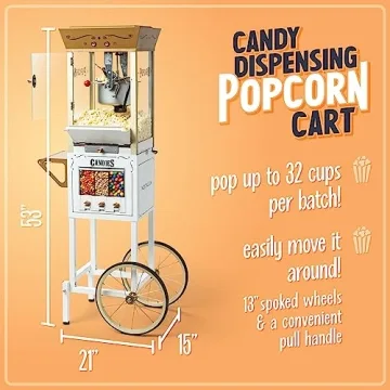 Vintage 8 Ounce Professional Popcorn Machine for Movie Nights