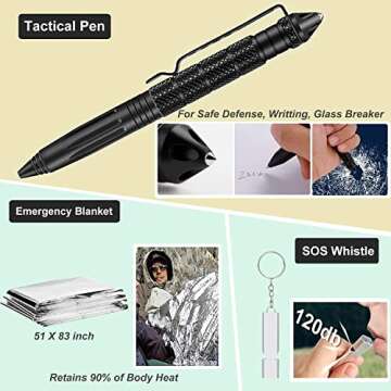 VCKILOFR Gifts for Men Dad Husband Fathers, Camping Survival Gear and Equipment Kit 32 in 1, Cool Gadgets Christmas Birthday Gift Ideas for Him Boyfriend