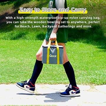 Gorock Numbered Block Toss Game Set for Family Fun