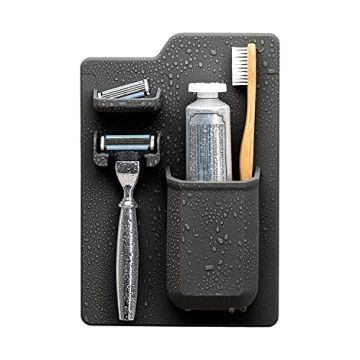 Tooletries Harvey Toothbrush & Razor Holder Charcoal