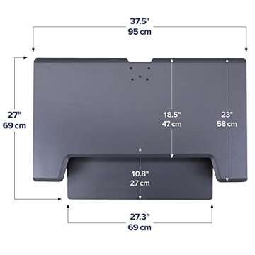 Ergotron – WorkFit-TL Standing Desk Converter, Dual Monitor Sit Stand Desk Riser for Tabletops – 37.5 Inch Width, Black