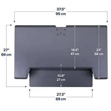 Ergotron – WorkFit-TL Standing Desk Converter, Dual Monitor Sit Stand Desk Riser for Tabletops – 37.5 Inch Width, Black