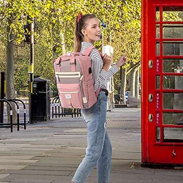 LOVEVOOK Laptop Backpack for Women, Travel Backpack Light Weight, Large Capacity Computer Backpack Purse for Work