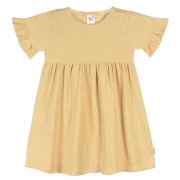 Gerber Baby Girls' Toddler Short-Sleeve and Sleeveless Dress Set, Bouquets